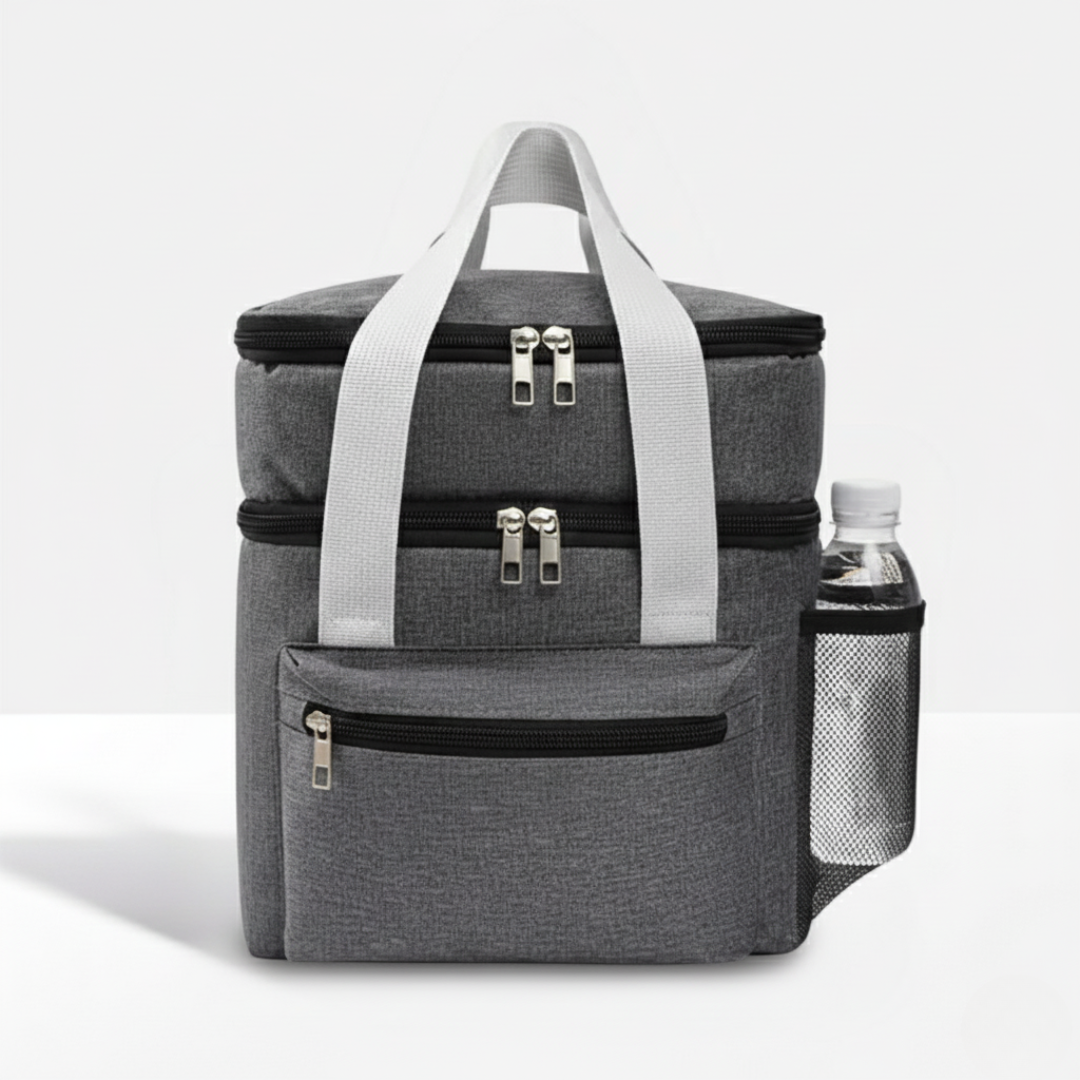 Double Layer Insulated Lunch Bag