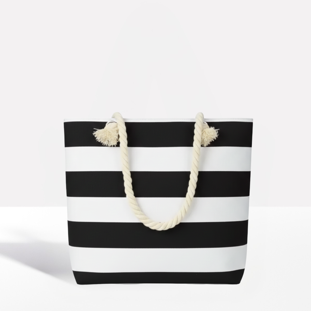Durable Striped Canvas Tote