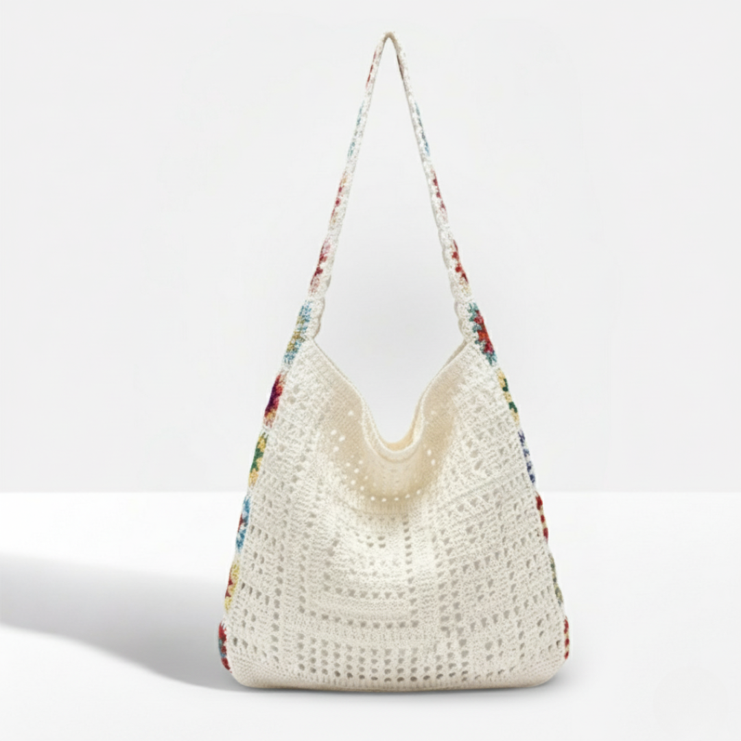 Elara Crochet Floral Tote