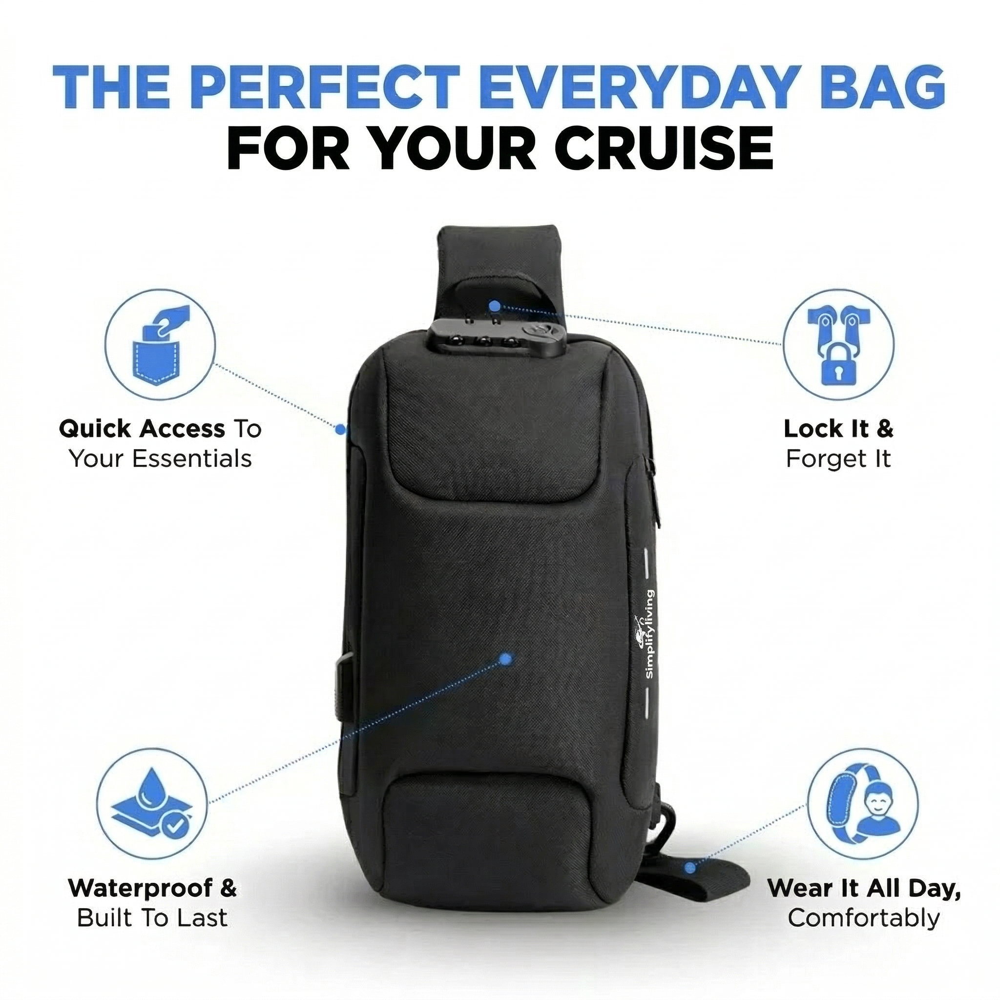 Anti-Theft Crossbody Charging Bag