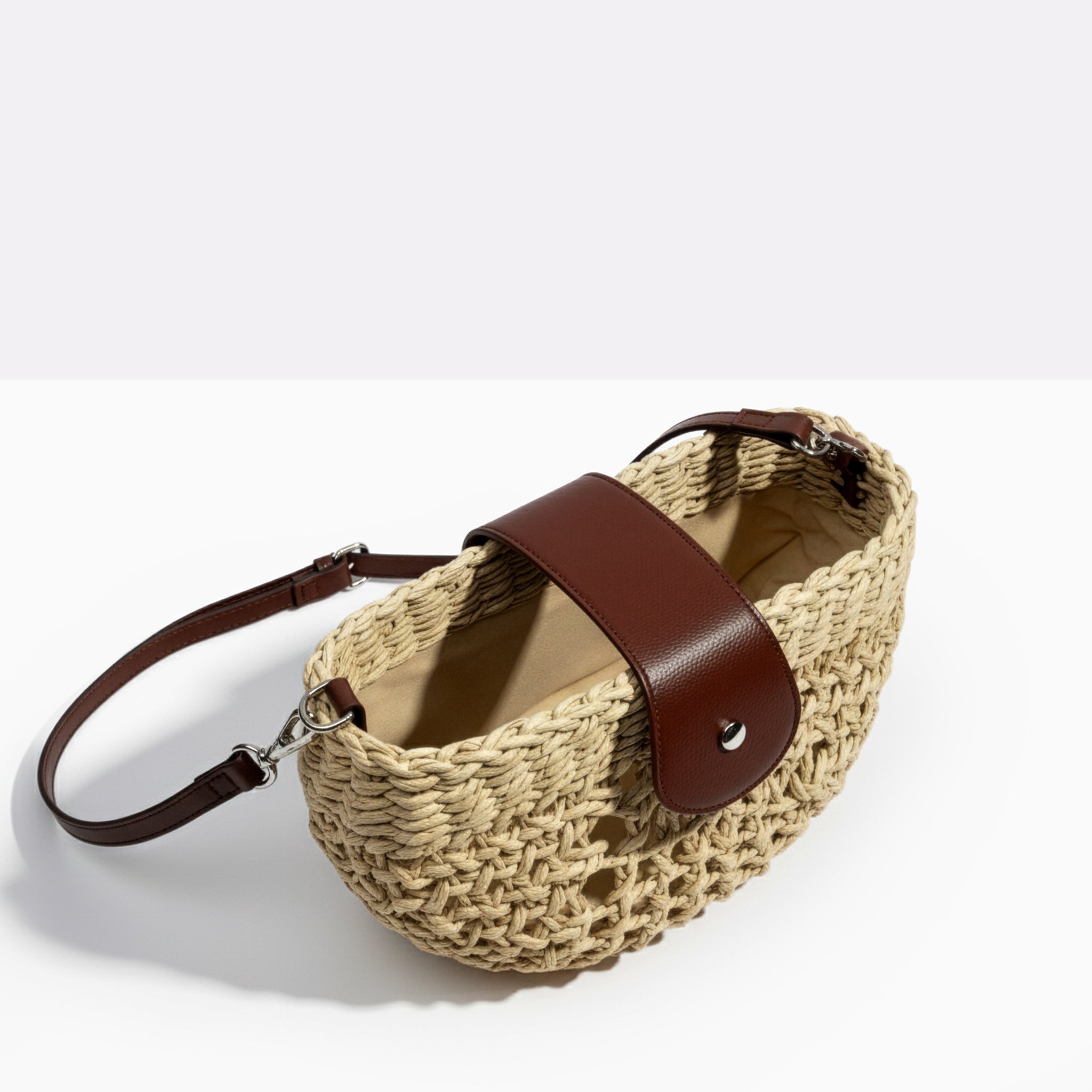Marina Round Rattan Bag