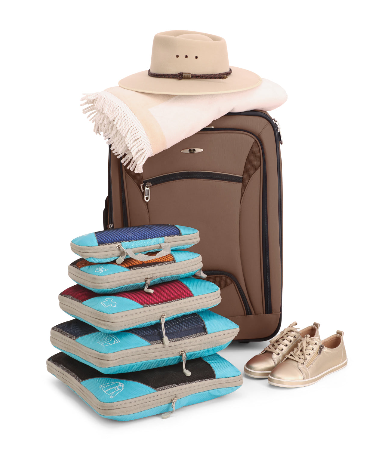 spell バッグ　quilted packing cubes lovebird Bee Nesting Travel Compression Packing Cubes 5Pack Lite/4L