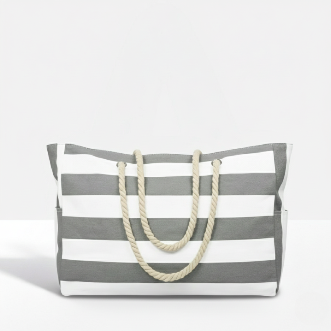 Claire Striped Canvas Tote