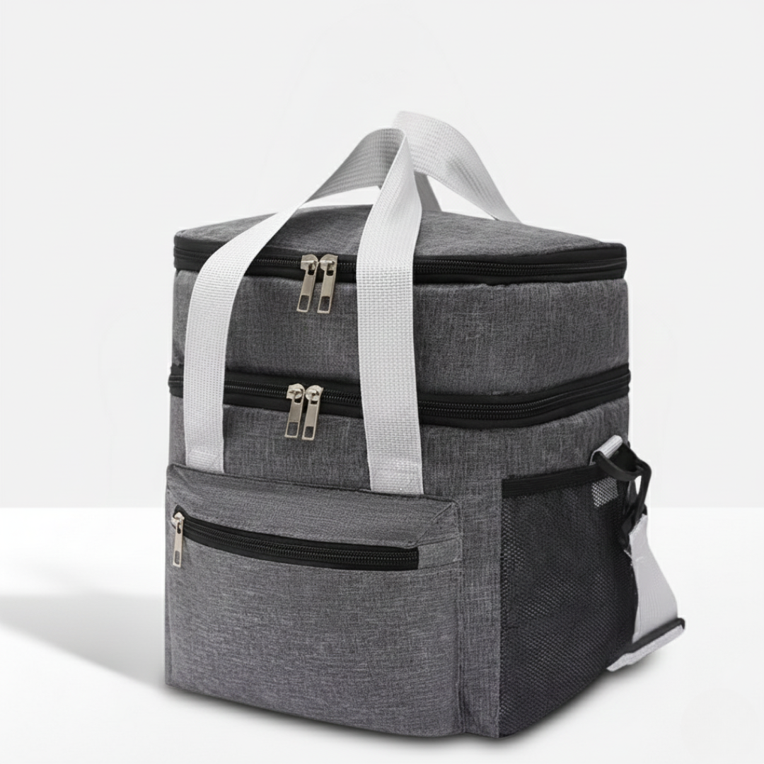 Double Layer Insulated Lunch Bag