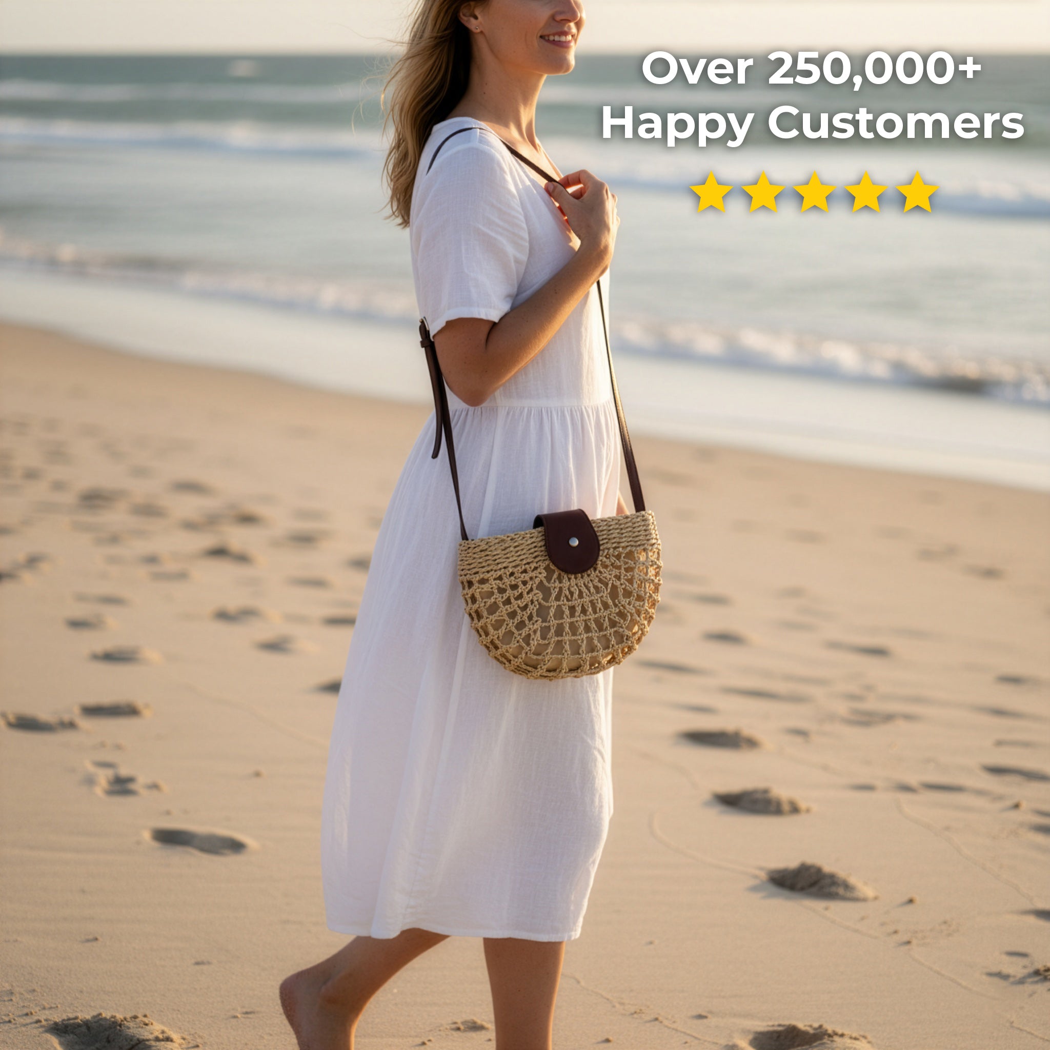 Marina Round Rattan Bag