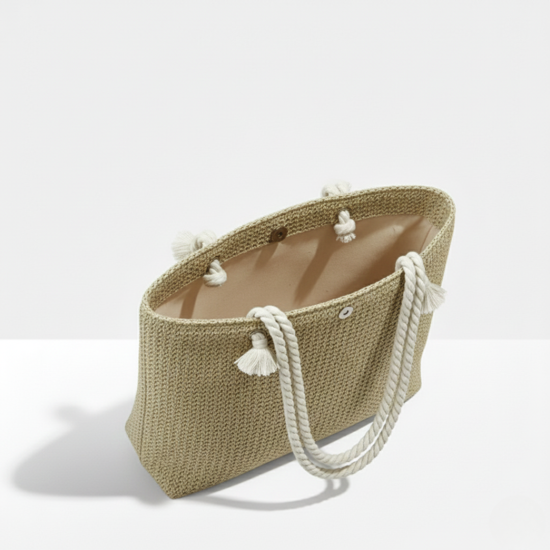 Natural Woven Summer Carryall
